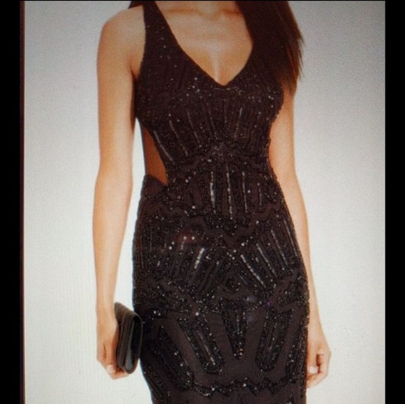 Beaded Illusion Mesh Mermaid Gown 